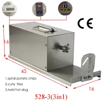 Multifunctional Potato Curly Fry and Chip Cutting Machine: Efficient Tornado Potato Cutter