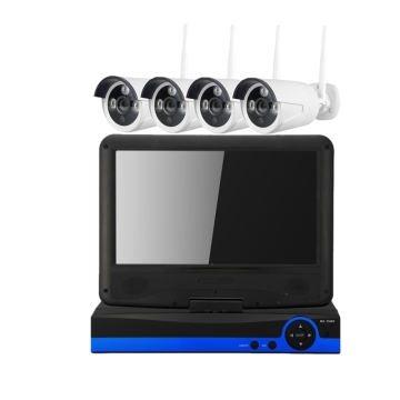 10 Inch Screen 4CH WiFi NVR Kit with Wireless High Definition Camera