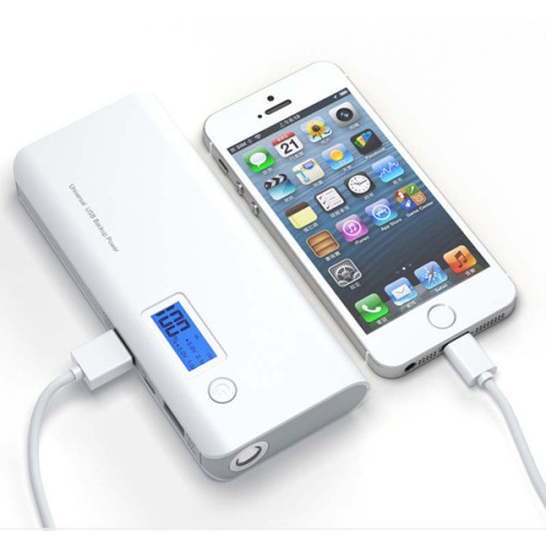 Externe Backup-Batterie für iPhone Handy Universal-Ladegerät Power Bank Dual USB 20000mAh LCD-Display