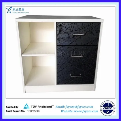hot sale aluminum office partition with side cabinet