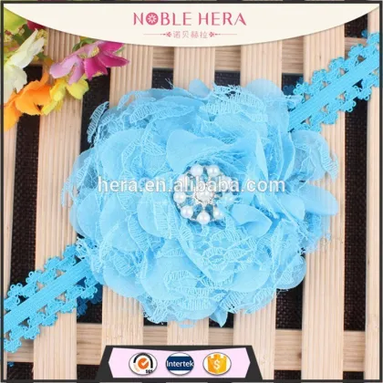 Wholesale flower headband for kids baby lace headband