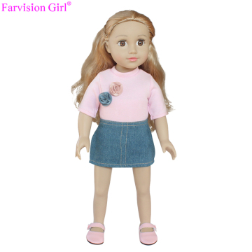 Fashion 18 inch american girl doll silicone doll