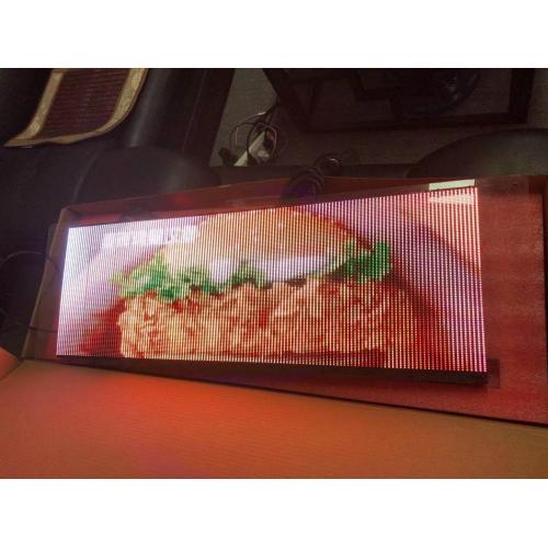 Kit de display de led transparente para vidro traseiro de táxi de carro