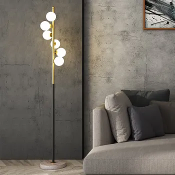 Vintage Marble Glass Ball Floor Lamps: Elevating Modern Home Décor for Living Rooms and Bedrooms