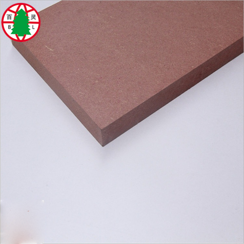 Chinese Linyi Fireproof Material Red Color Plain MDF