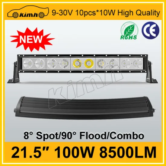 Super brightness CE,ROHS Certification IP67 100W 21.5inch curved led