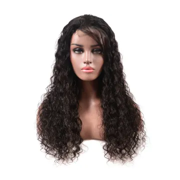 Glueless 150% Density 26Inch Water Wave Brazilian Virgin Lace Front Wig Natural Preplucked Hairline Lace Frontal Wigs Baby Hair