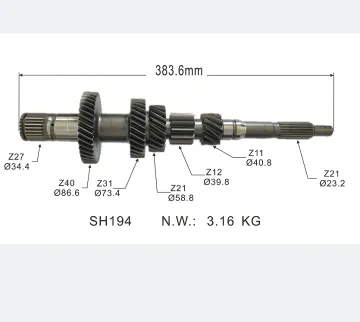 OEM 9688809288: Synchronizer Shaft for Manual Gearbox Auto Parts - Fiat