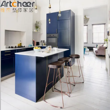 Moveable Kitchen Island with Drawers and Stone Top