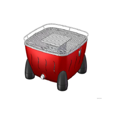 Che non dà fumo colore Charcoal Grill rotondo Design rosso