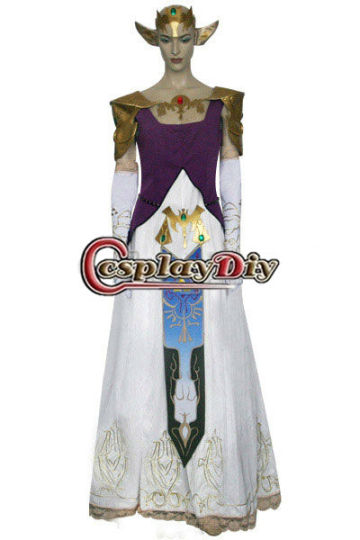 Custom-made Princess Zelda Cosplay Costume from The Legend of Zelda Anime clothing