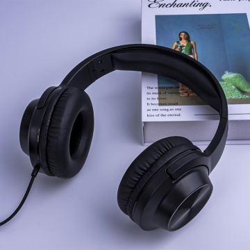 Headphone musik stereo portabel 3.5mm dengan mic