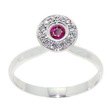 Elegant silver 2012 diamant vigselring för flickor