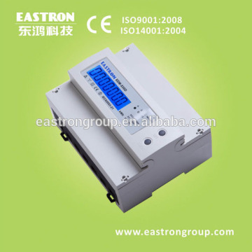 SDM530D three phase four wire din rail energy meter, LCD disply with Blue backlit, CE approved, Pulseout