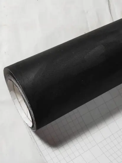 Adhesive Stretchable Black Suede Velvet Fabric Vinyl Wrap