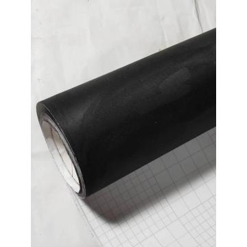 Självhäftande stretchbar svart mocka sammet tyg vinyl wrap