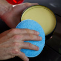 24PCS 5inch Car Waxing Sponge Blue Round Applicator Easy Cleaning Leather Polish Pad Foam Microfiber Universal Washable Reusable