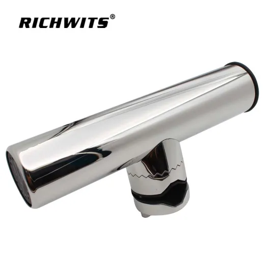 316 Stainless Tournament Style Clamp on Fishing Rod Holder for Rails 7/8" to 1", Rail Mount Rod Holder
