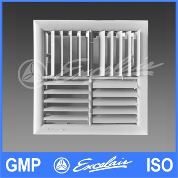 Adjustable square air diffuser for ventilation system