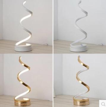 Lámpara de mesa circular espiral redonda elegante de la base