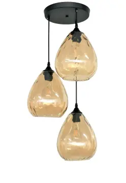 Amber glass interior decorative pendant lamp