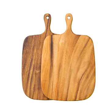Natural Acacia Wood Pizza Board With Handle
