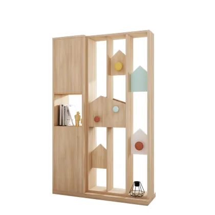 Solid Wood Luxury Hall Cabinet Screen for Living Room Storage and Partition