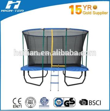 2016 hot sale 10x17ft Rectangle trampoline with top fiber pole