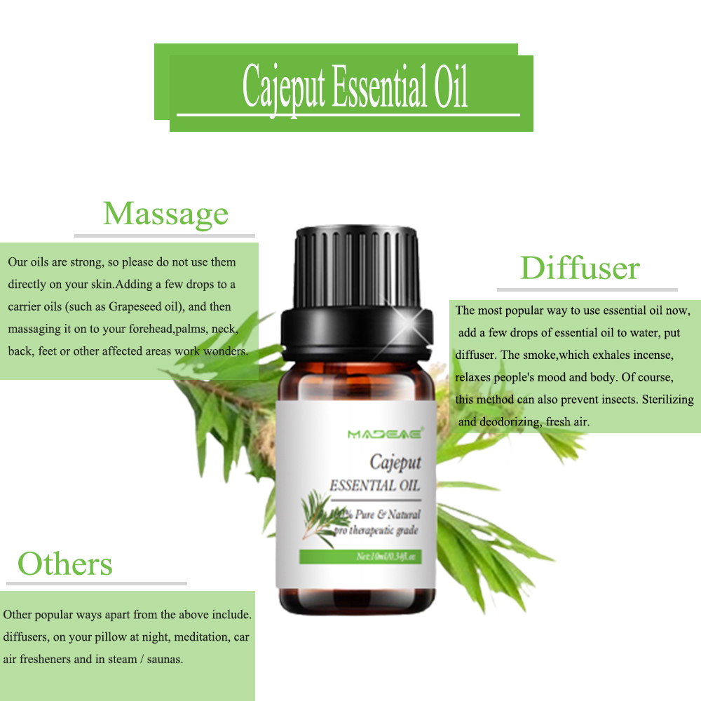 Cajeput Essential Oil Difusor de água solúvel para relaxar