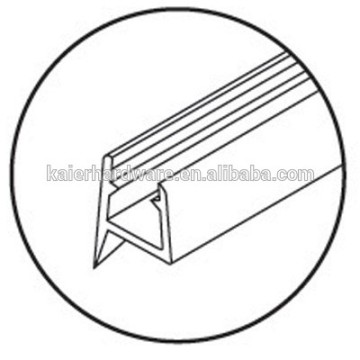 hot sale glass door 180 degree waterproof pvc strip K-SE204