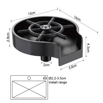 High Pressure Glass Rinser for Kitchen Sinks - Commercial Bar Cafe Cup Washer