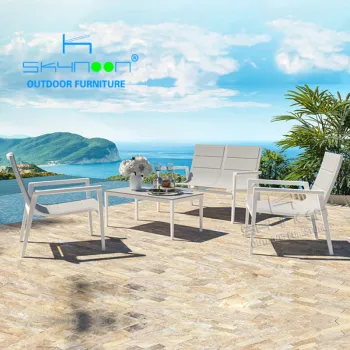 All-Weather Aluminum Sofa: Fashionable Outdoor Patio Furniture for Hotels and Gardens