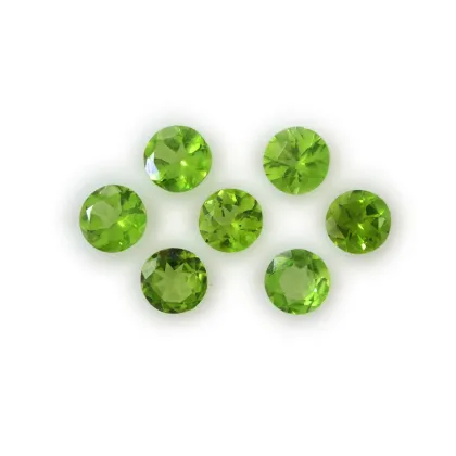 Natural Peridot Round Diamond crafts Bare gemstone