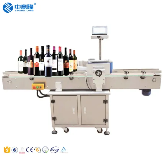 Automatic Adhesive Labeling Machine for Flat, Round, and Square Bottles