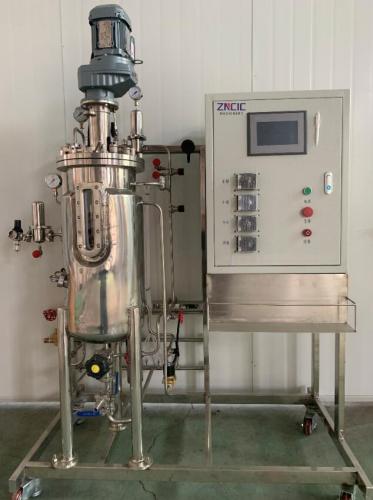 Bioreaktor stainless steel skala laboratorium untuk sel -sel tanaman dan hewan, mikroba uniseluler.