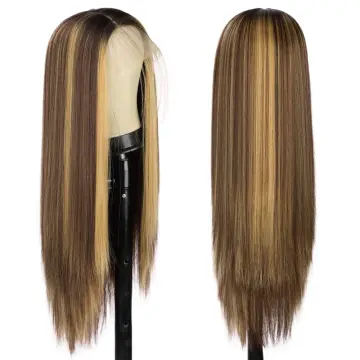 Uniky Highlights Blonde Wig for Women P4-27 13x4 Straight Lace Frontal Wigs Highlight Human Hair Lace Front Wigs