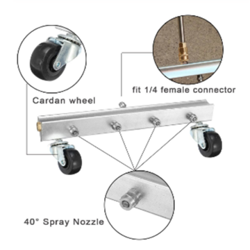 Kit de nettoyage de buse de pulvérisation pour châssis de voiture 4