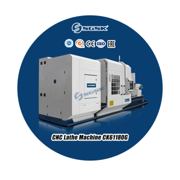 Produttore cinese CK61180G Lunga macchina orizzontale con utensili dal vivo e controllo CNC a 2 assi per il tornio