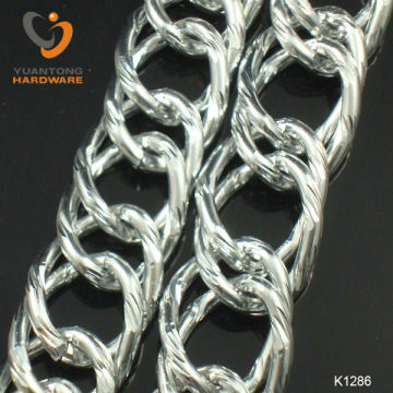 2.2-2.4mm double crossed silver color chain 23.5*17.5mm
