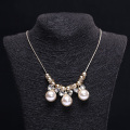 Rượu sâm banh Pearl Rhinestone Sweater chuỗi đáng yêu khí Necklace