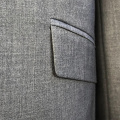 directly grey single-breasted office men wedding suits