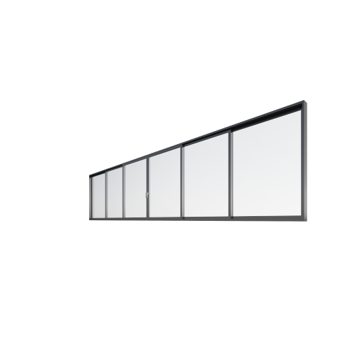 Porta deslizante de alumínio de três vias para vilas luxuosas