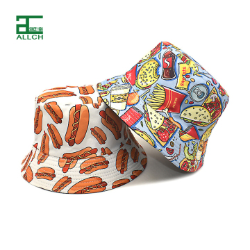 ALLCH Custom Design Reversible Fishing Bucket Hat with All-Over Printing