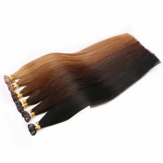 luxury hair flat tip virgin remy glue rebonds for flat tip human hair extension with human