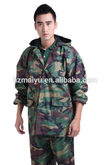 rainproof camo nylon rain suit