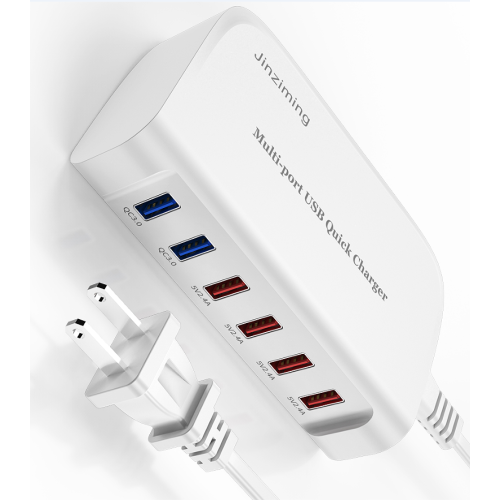 USB Home Charger with 6-ports Multi USB Adapter