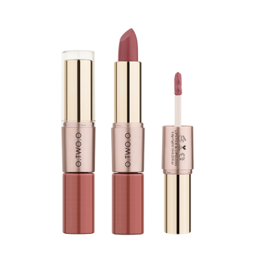 O.TWO.O: Southeast Asian Best Seller 12-Color Velvet Liquid Nude Lipgloss - Vegan, Moisturizing, Waterproof 2-in-1 Lipstick