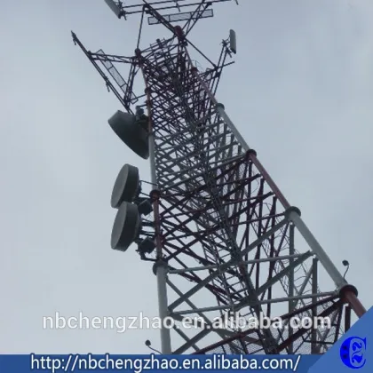 steel tower, tubular tower, GSM telecom tower, antenna tower