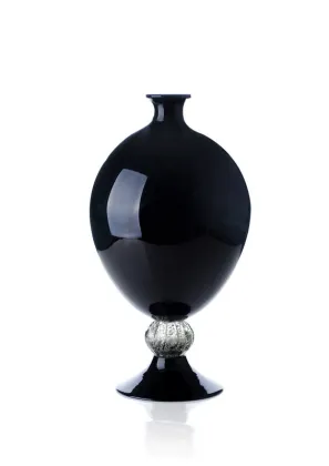 Glass Craft Black Art Colored Glass Vase D460mm * H80mm * T460mm