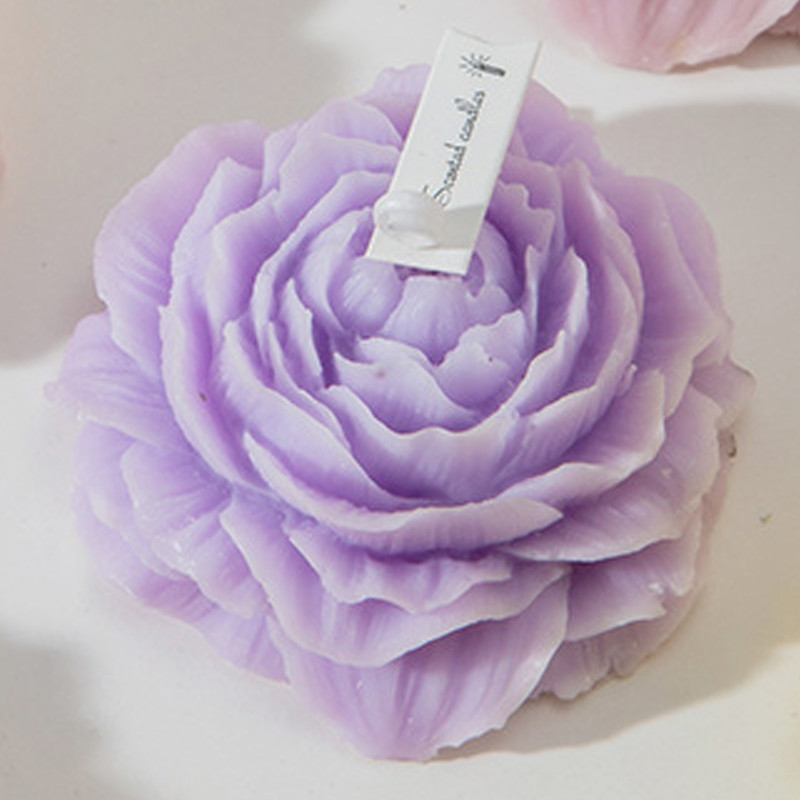 purple color shaped candle